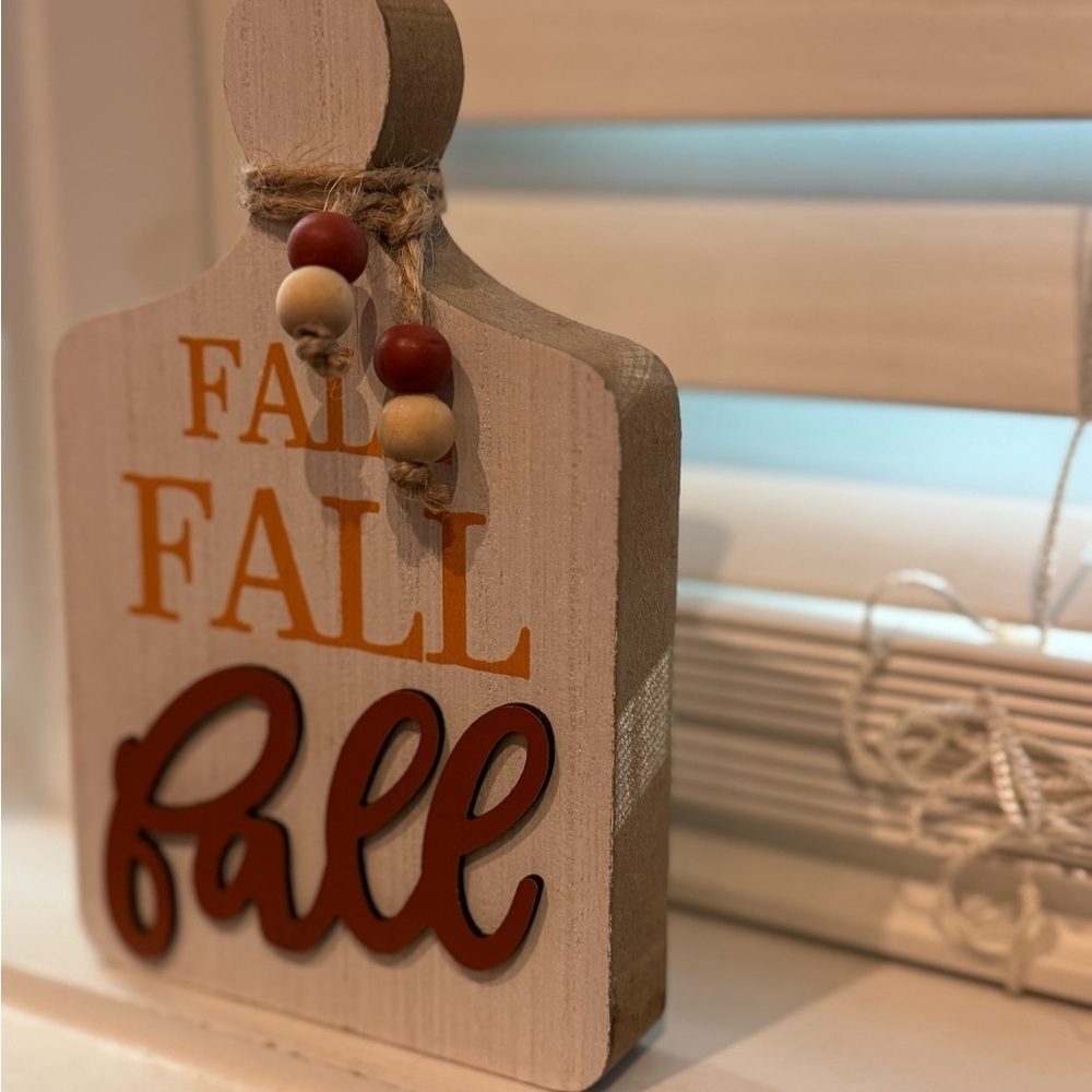 Rustic Fall Decor with Beaded Accent - Picture 2 of 3